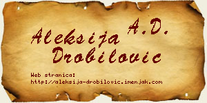 Aleksija Drobilović vizit kartica